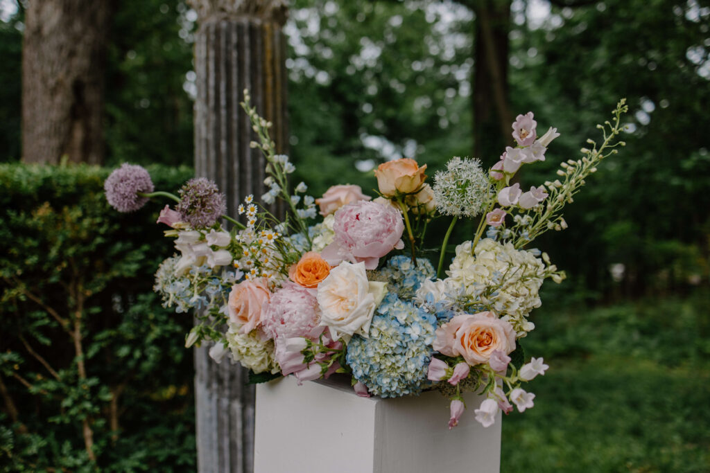 Garden wedding florals